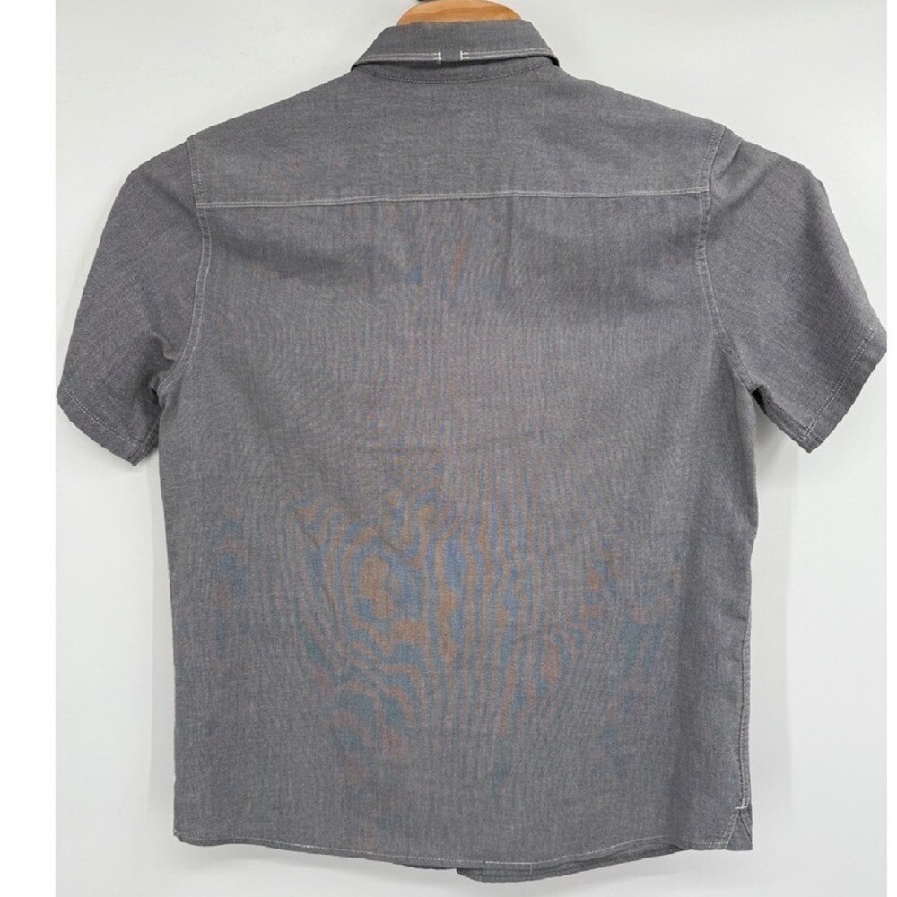 Mountain Hardwear Men's Huxley Short Sleeve Cotton Button Up Gray Shirt Size M - Picture 6 of 6